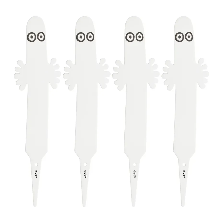 Etiqueta para planta de los Hatifnates 4-pack, Blanco