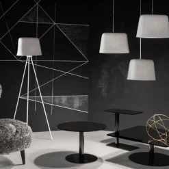 Flash mesa auxiliar 30x50 cm, Vidrio espejo negro - soporte negro