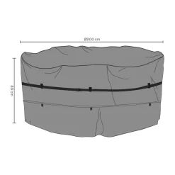 Funda protectora para Brafab conjunto de mesa y sillas, Negro 200x80 cm