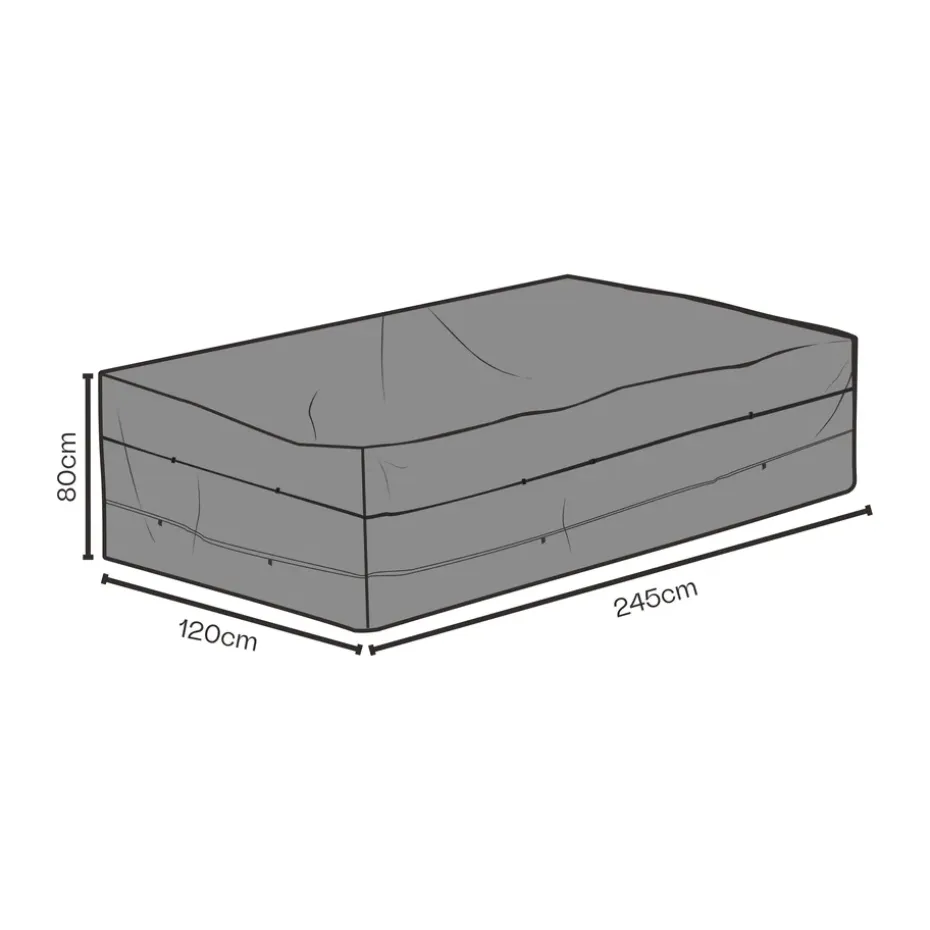 Funda protectora para Brafab conjunto de mesa y sillas, Negro 245x120 cm