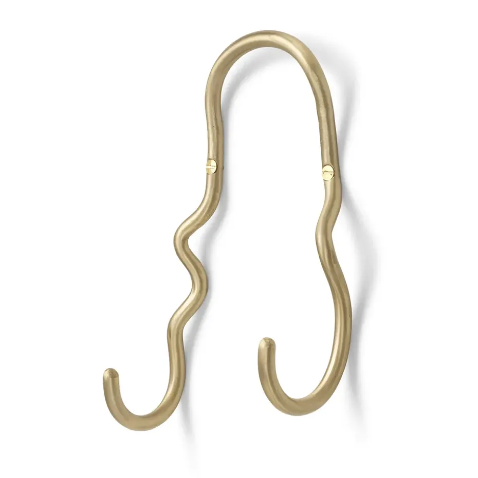 Gancho Curvature doble, latón