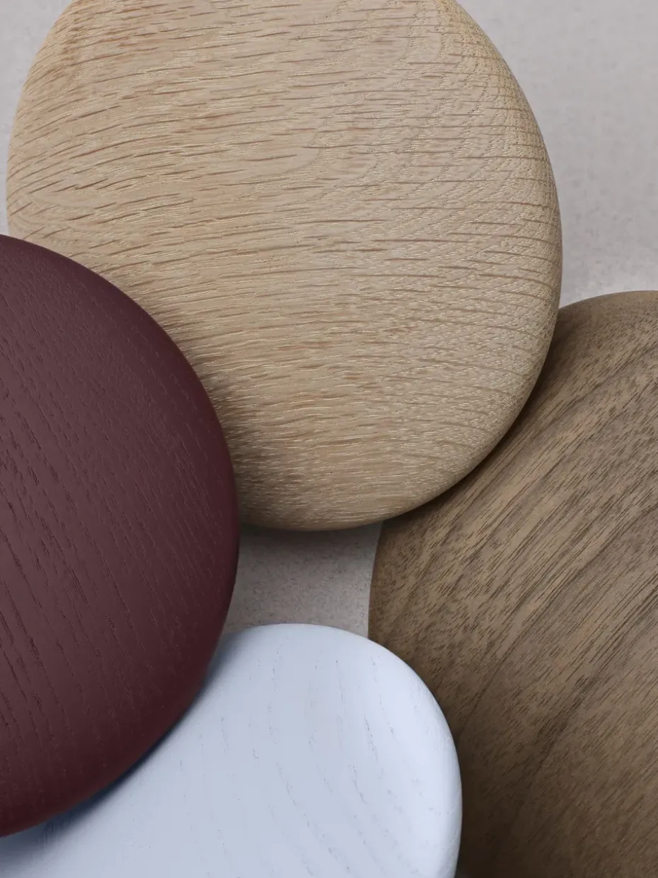 Gancho Dots wood light blue, Ø17 cm