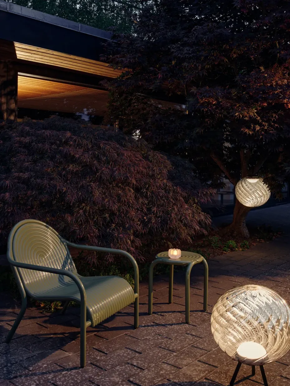 Groove lounge chair, Moss