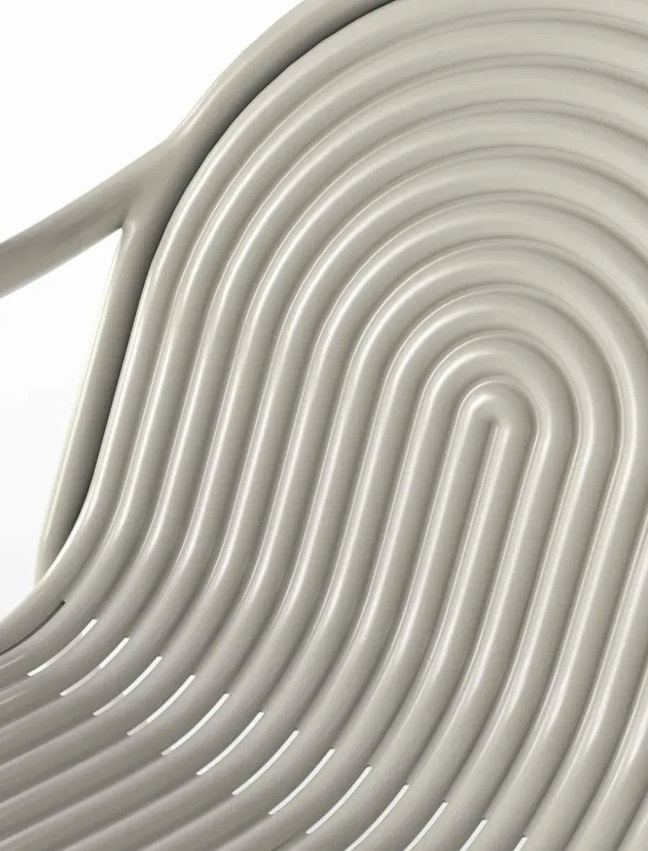 Groove lounge chair, Putty