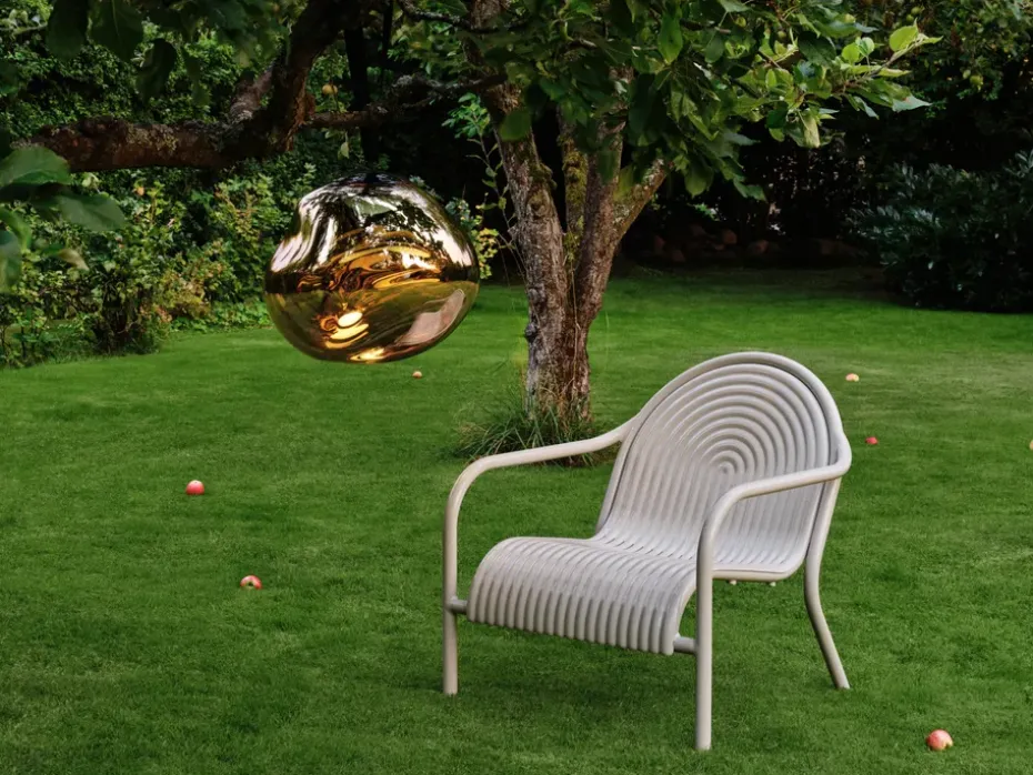 Groove lounge chair, Putty