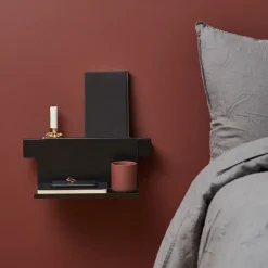 Listón magnético Flex Rail 40 cm, roble teñido de negro-negro