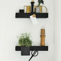 Listón magnético Flex Rail 40 cm, roble teñido de negro-negro