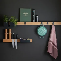 Listón magnético Flex Rail 60 cm, roble-negro