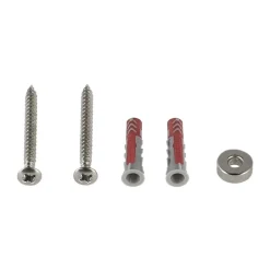 Lote de 2 tornillos, espaciador y tapón, Piezas de recambio para uso en interior