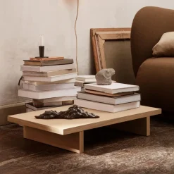 low table Mesa auxiliar Kona, Oak natural veneer