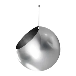 Maceta colgante GLOBE Ø17 cm h28 cm, Plata