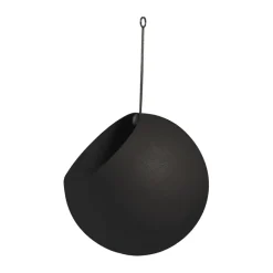 Maceta colgante GLOBE Ø17 cm h28 cm, Negro