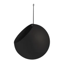 Maceta colgante GLOBE Ø21 cm h32 cm, Negro