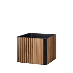 Maceta Combine, Teak, lava grey