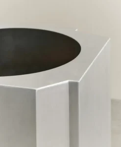 Maceta Funki L 52 cm, Brushed Aluminium