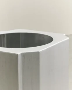 Maceta Funki M 40 cm, Brushed Aluminium