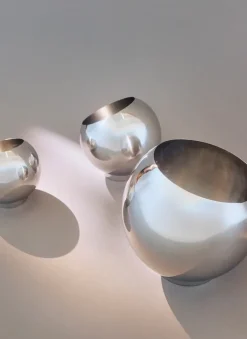 Maceta Globe Ø43 cm, Plata