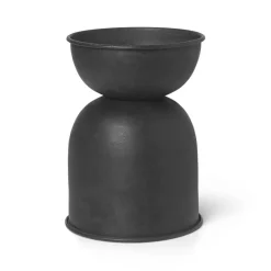 Maceta Hourglass extra small Ø21 cm, negro-gris oscuro