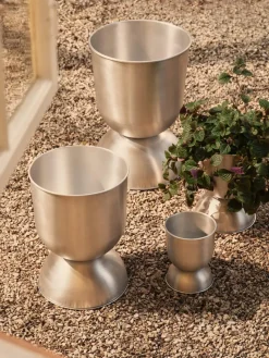 Maceta Hourglass mediana Ø40 cm, Aluminio