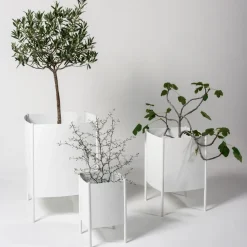 Maceta Konvex Pot, Blanco, grande Ø47 cm