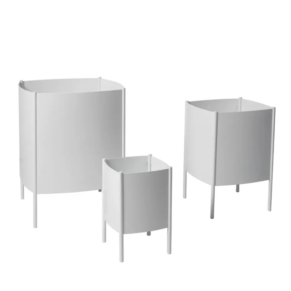 Maceta Konvex Pot, Blanco, mediana Ø34 cm