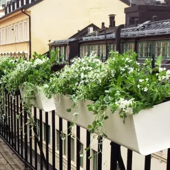 Macetero de ventana Jorda, Blanco 100 cm