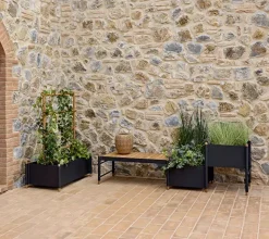 Macetero Sticks 57x103 cm, Lava grey