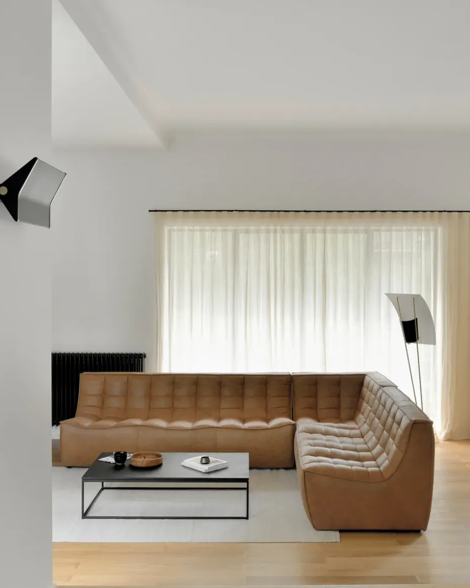 Módulo de esquina N701 recto, Cuero old saddle