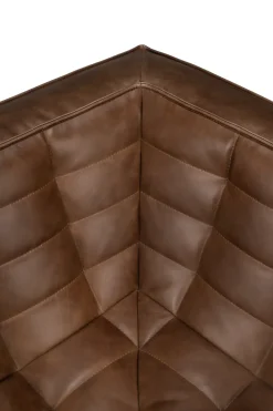 Módulo de esquina N701, redondeado 45°, Cuero Chestnut