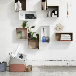 Módulo de estantería Mini Stacked large, blanco