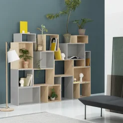 Módulo de estantería Stacked 2.0 abierto, large, roble