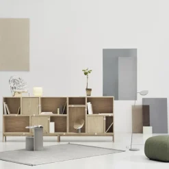 Módulo de estantería Stacked 2.0 con fondo, large, roble