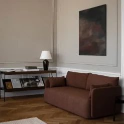 Módulo de estantería Zet, Natural oak, 1x2, black steel base