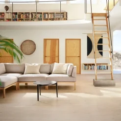 Módulo de sofá L37 7-9-13 central 90 cm, Piedra-roble lacado