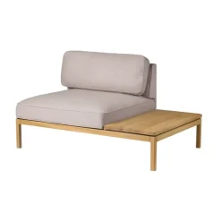 Módulo de sofá L37 7-9-13 mesa derecha 130 cm, Piedra-roble lacado