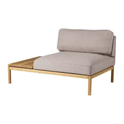 Módulo de sofá L37 7-9-13 mesa izquierda 130 cm, Stone-lacquered oak