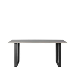 Mesa 70/70 170x85 cm, Black linoleum-Plywood-Black
