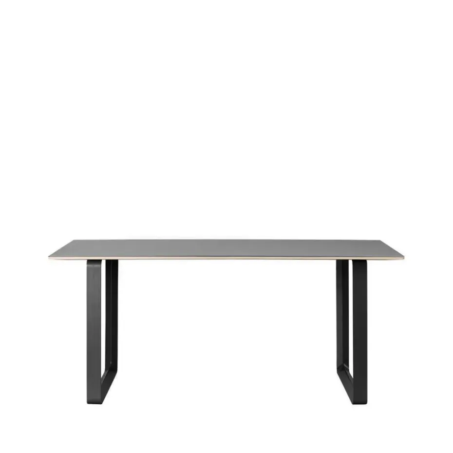 Mesa 70/70 170x85 cm, Black linoleum-Plywood-Black