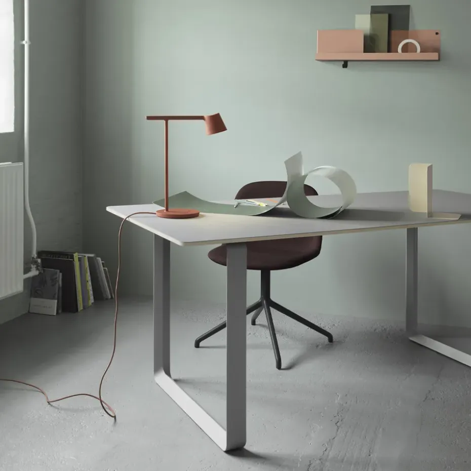 Mesa 70/70 170x85 cm, Black linoleum-Plywood-Black