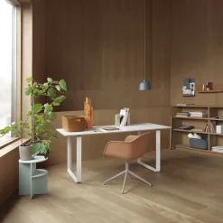 Mesa 70/70 170x85 cm, Oak veneer-Plywood-White