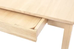 Mesa Alfred 90x160 cm, Roble pigmentado blanco