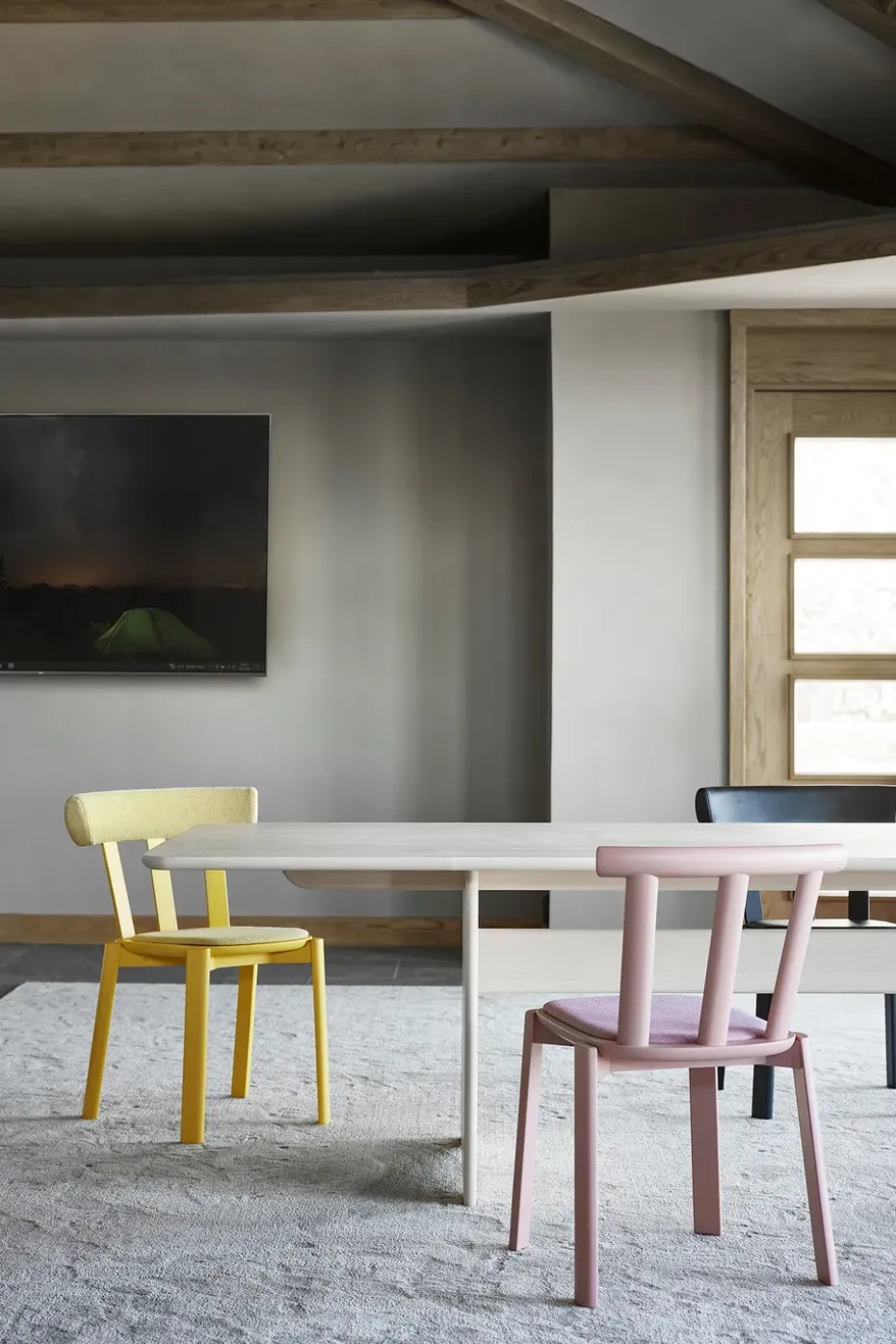 Mesa Alt 90x320 cm abedul, Barniz mate claro