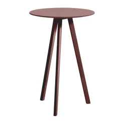 Mesa alta CPH20 2.0, Ø70 cm, Burgundy linoleum-Bordeaux