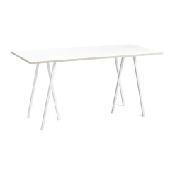 Mesa alta Loop Stand incl. support 92,5x200 cm, White-white laminate-plywood