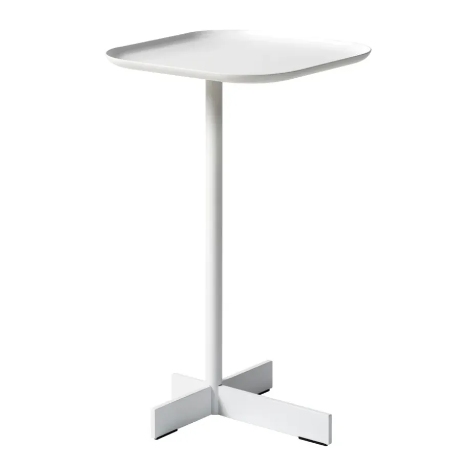 Mesa auxiliar Ace 38x38 cm, Blanco