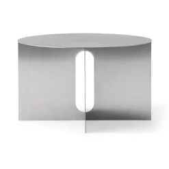 Mesa auxiliar Androgyne Ø63 cm, Brushed steel