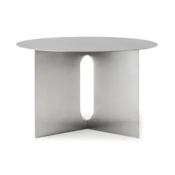 Mesa auxiliar Androgyne Ø63 cm, Brushed steel