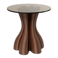 Mesa auxiliar Anemone Ø50 cm, Chocolate