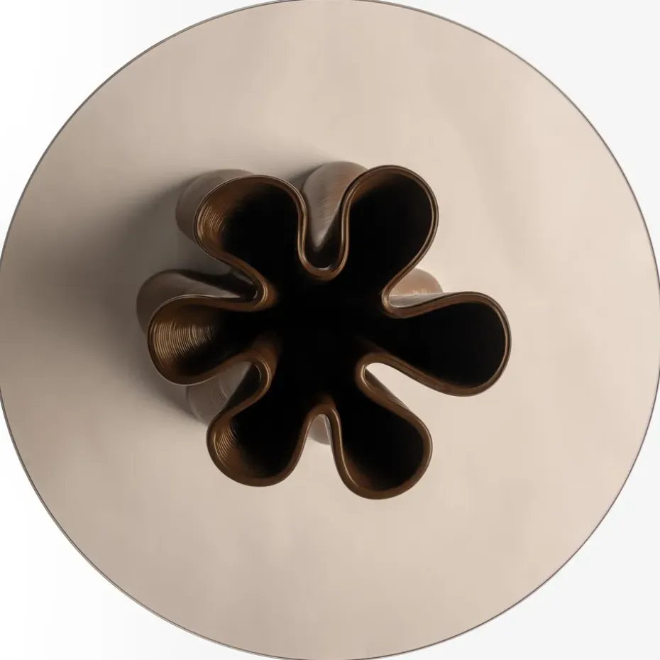 Mesa auxiliar Anemone Ø50 cm, Chocolate