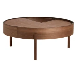 Mesa auxiliar Arc Ø89 cm, Nogal